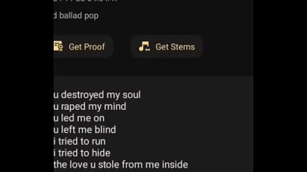 My first song i wrote – U destroyed my soul