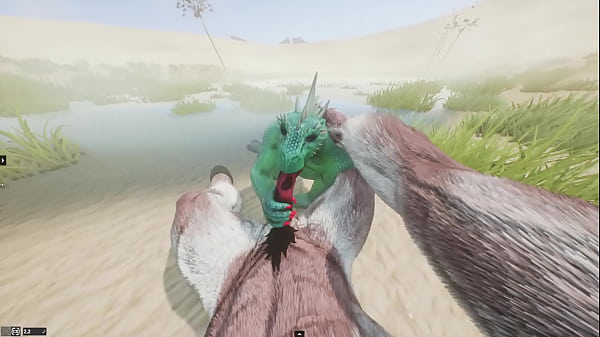 Argonian femboy fucked by a horse – Wild Life