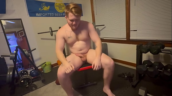 Gay Nude Workout: Bench Press