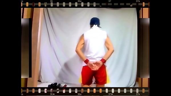 naked pathetic slave during party striptease, put clamps on testicles