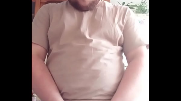 This guy put his BALLS on the table and started jerking off his COCK to taste the fresh CUM!